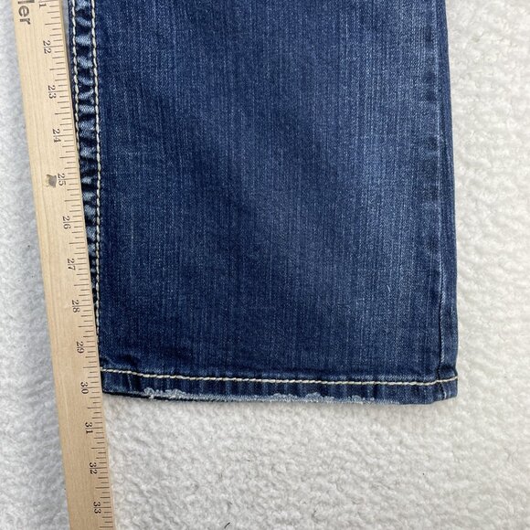 Silver Jeans Womens Size 31 Blue Bootcut Mid Rise Embroidered Denim Jeans 31x30 - Picture 7 of 13